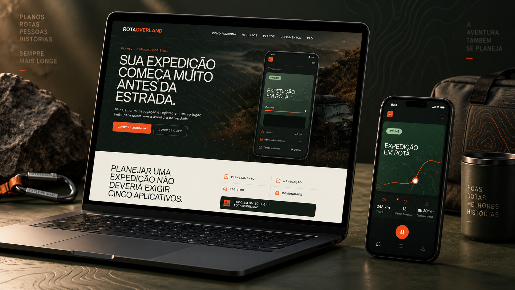 Rotaoverland App Interface - Serra da Canastra Expedition