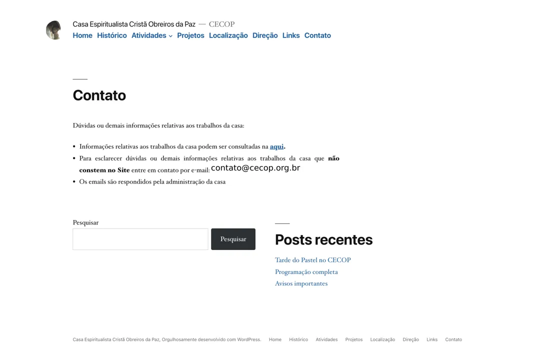 Previous contact page